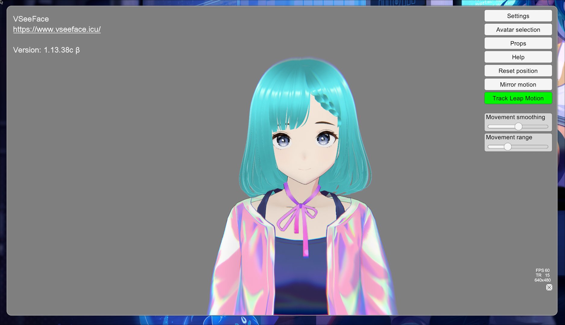 VSeeFace streaming UI