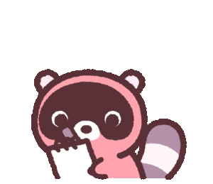 Raccoon Writing GIF